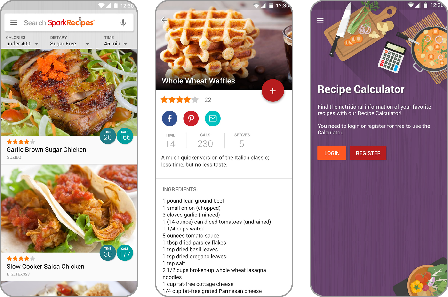 SparkRecipes Android App